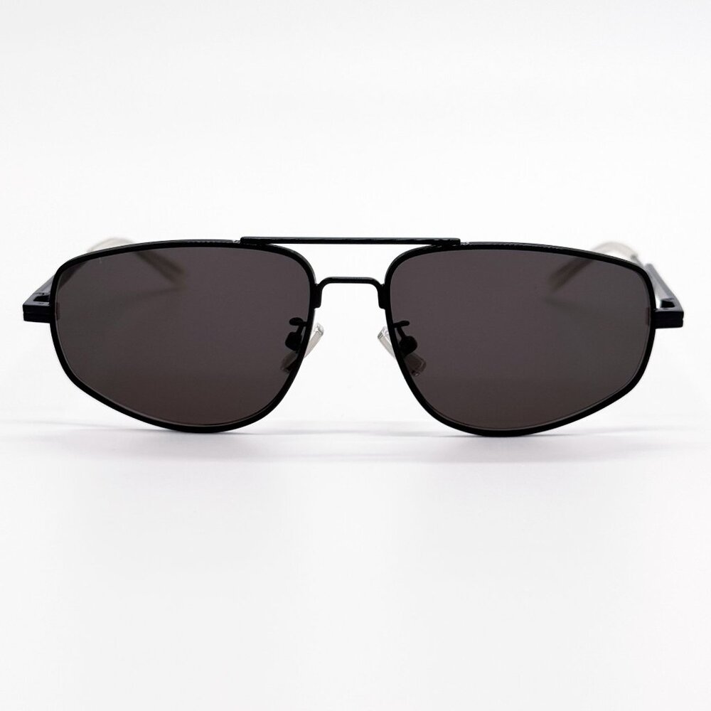 NEW BOTTEGA VENETA SUNGLASSES BV1125S 001 AVIATOR BLACK UNISEX EYEWEAR